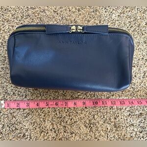 Ann Taylor Cosmetic Makeup Bag - Navy Blue